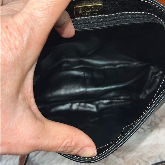 Vintage Bally Virage Two-Tone Leather Saddle Crossbody Bag - Made in Italy - Picture 8 of 12